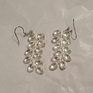 Elegant Silver Leaf Earrings
